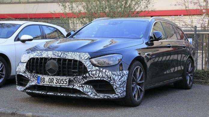 aria-label="facelifted mercedes amg e 63 caught on camera"