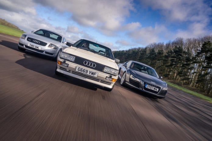aria-label="40 years of audi 4wd quattro and rs 2 meet r8 and rs6 3"